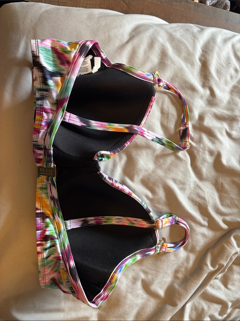 Multicolor Patterned Swim Top - Picture 5 of 5